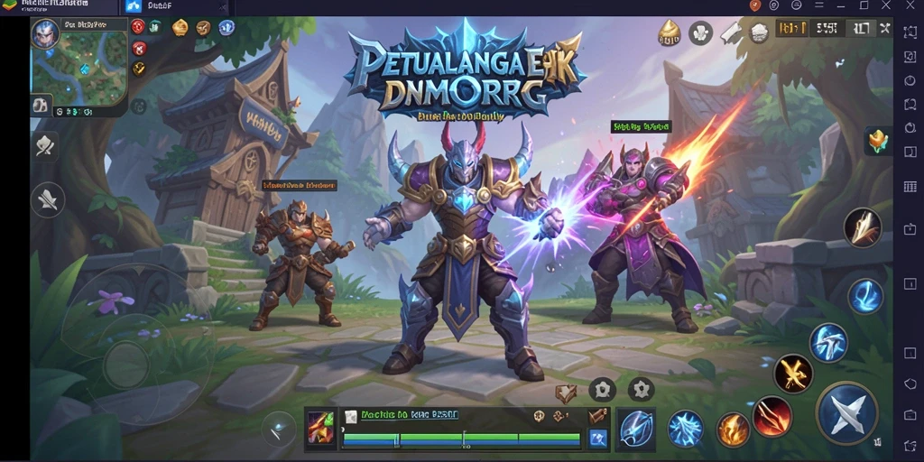 Gameplay epik 555F dalam dunia MMORPG yang memukau.