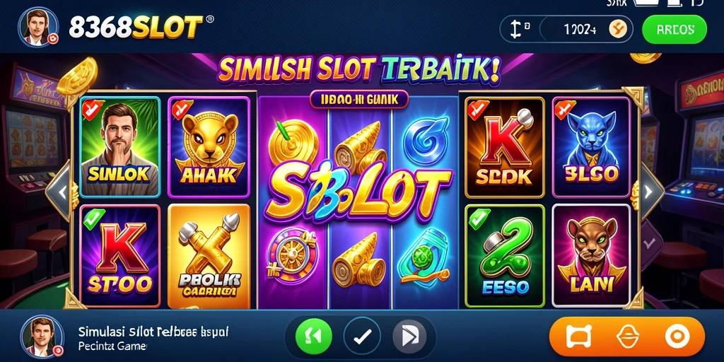 Tampilan gameplay mendebarkan di 8368SLOT dengan suasana kasino.