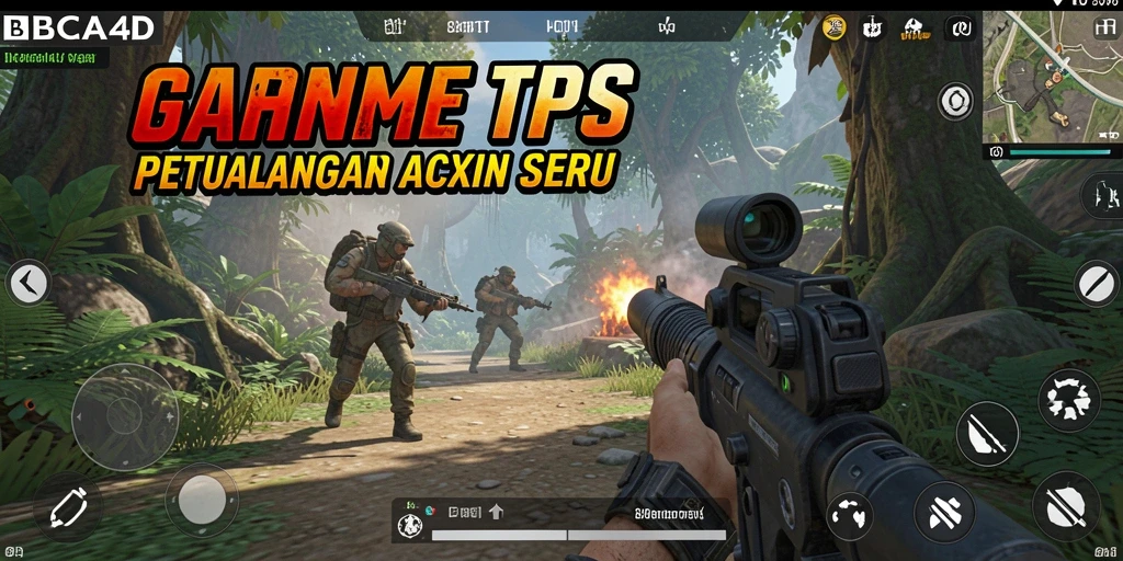 Screenshot utama BBCA4D menampilkan aksi tembak-menembak yang intens dari gameplay TPS.