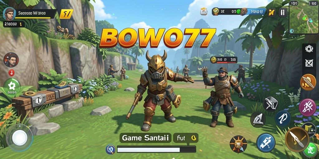 Tampilan gameplay BOWO77 yang penuh warna dan menarik.