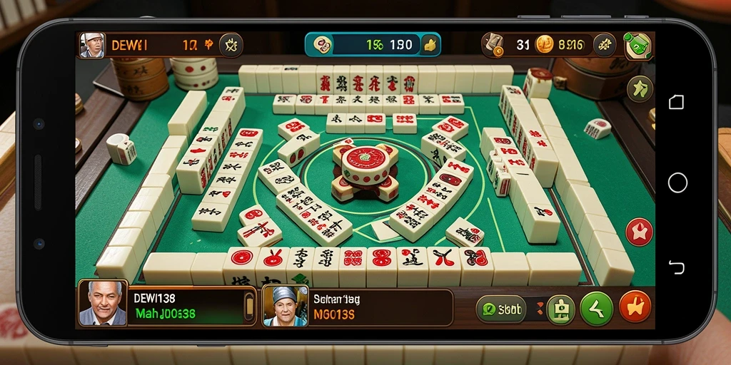 Screenshot gameplay DEWI138 yang mengasyikkan dengan tantangan Mahjong.