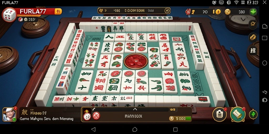 Screenshot gameplay FURLA77 dengan tampilan Mahjong yang menarik.