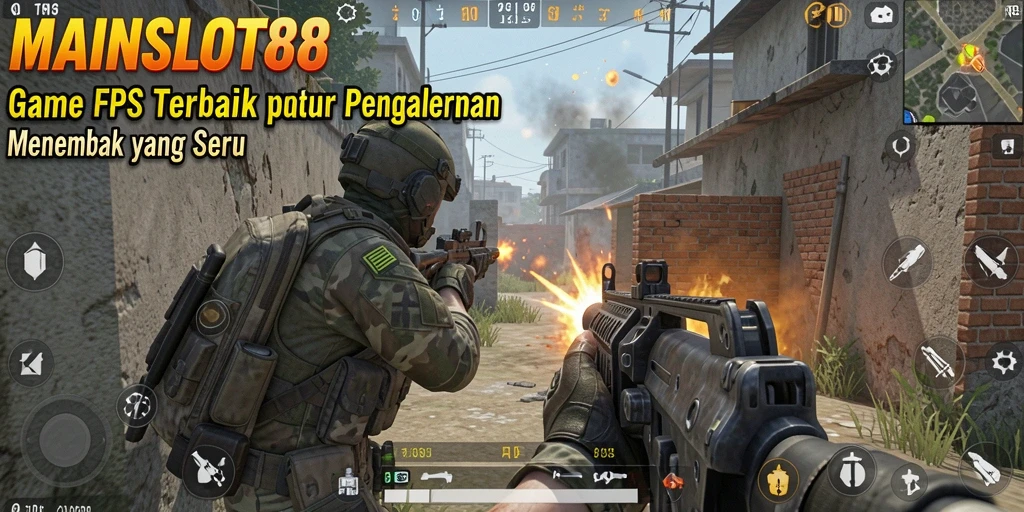 Tangkapan layar game MAINSLOT88 menunjukkan aksi menembak yang mendebarkan.