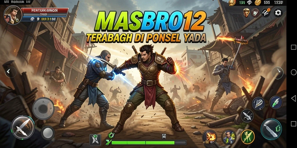 Tampilan gameplay penuh aksi dalam MASBRO12 dengan pertarungan yang mendebarkan.