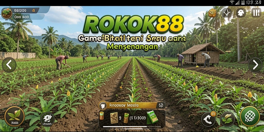 Tampilan gameplay menarik dari ROKOK88 saat bercocok tanam.