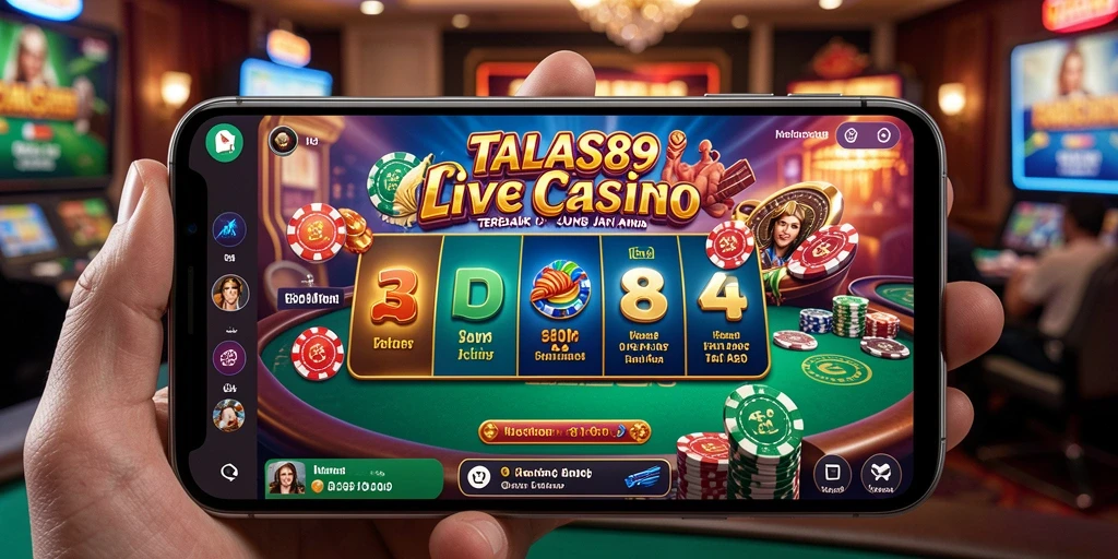 Screenshot utama TALAS89 menampilkan aksi seru dalam permainan Live Casino.