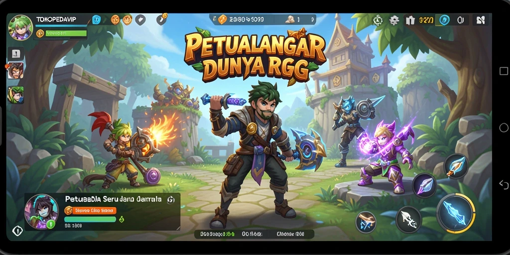 Tangkapan layar menunjukkan pertempuran intens dalam TOKOPEDIAVIP.